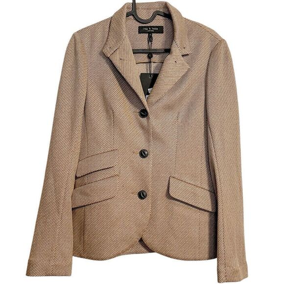 Rag & Bone Slade Blazer in Beige Multi Stripe 2 - Picture 5 of 14